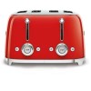 Smeg TSF03RDUK Red Retro 4 Slice Toaster