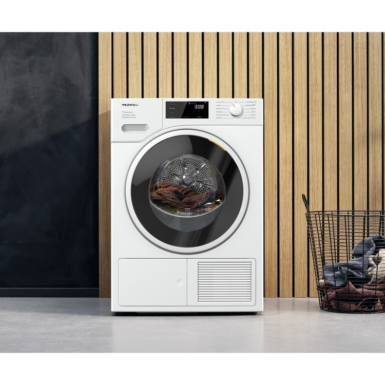 Refurbished Miele TSF763 Freestanding Heat Pump 8KG Tumble Dryer White
