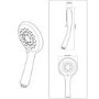 GRADE A1 - Triton 8000 Series 5 Spray Pattern Shower Handset - White