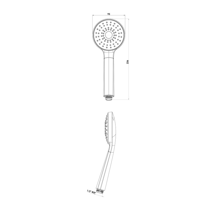 Triton Eva Chrome Shower Handset
