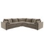 Large Mink Sustainable Velvet 5 Seater Corner Sofa - Tatum