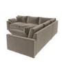Large Mink Sustainable Velvet 5 Seater Corner Sofa - Tatum