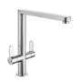 Chrome Dual Lever Monobloc Kitchen Mixer Tap - Essence Turvey