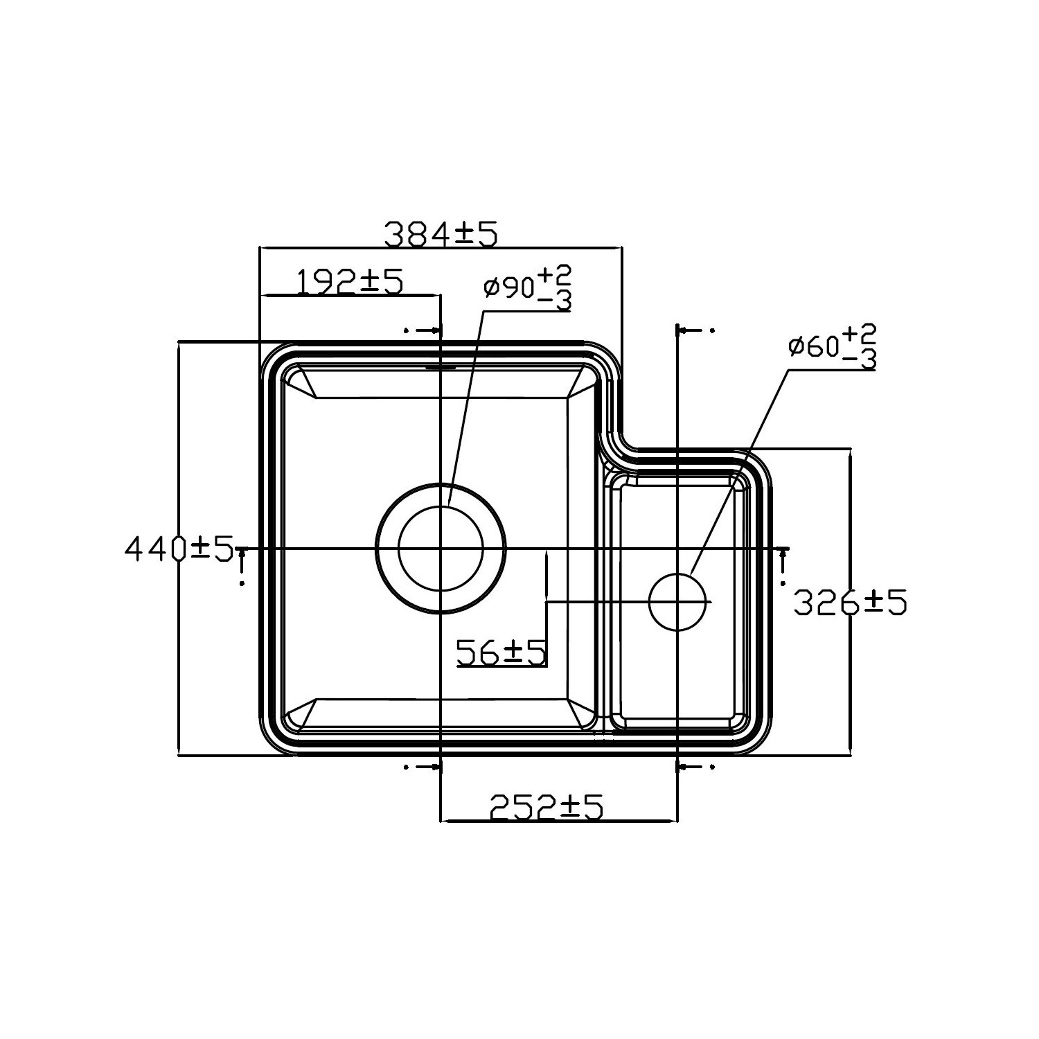 GRADE A1 Box Opened Reginox Tuscany 1.5 Bowl Undermount White Ceramic