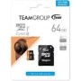 Team Class 10 64GB UHS-1 Micro SD Card Memory Card + SD Adapter