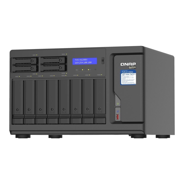 QNAP TVS-h1288X-W1250-16G 16GB RAM 12 Bay Desktop NAS