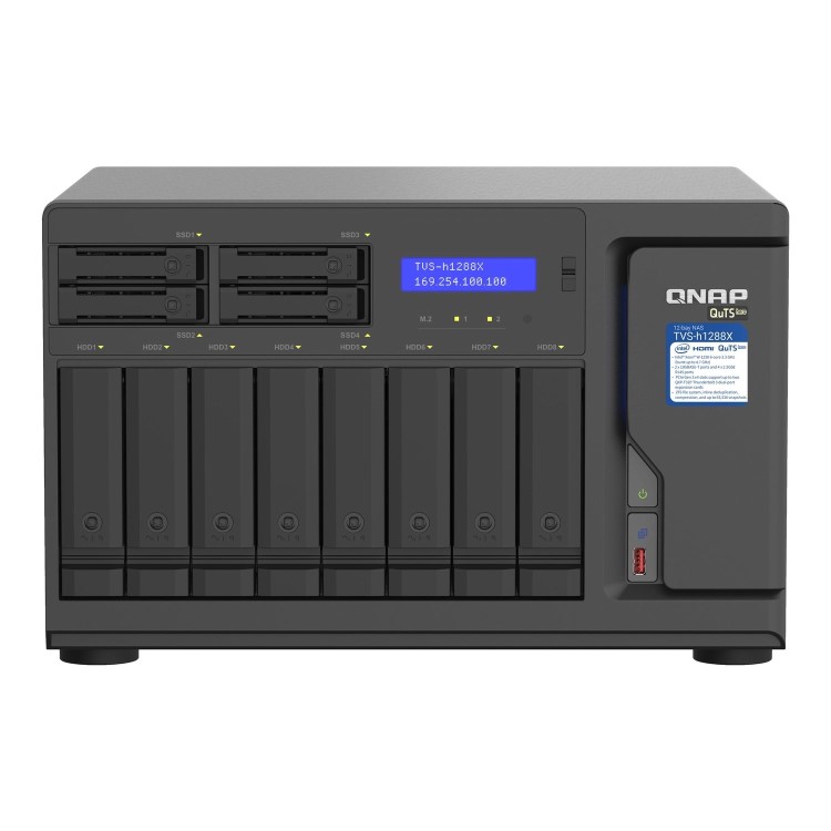 QNAP TVS-h1288X-W1250-16G 16GB RAM 12 Bay Desktop NAS