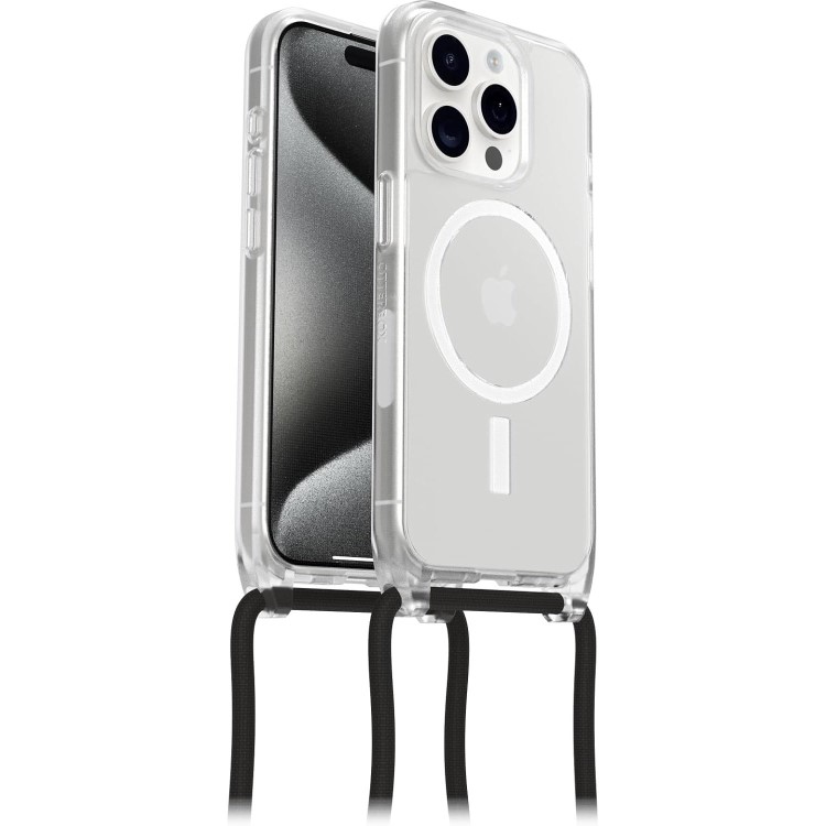 OtterBox React Series Necklace Phone Case MagSafe Case for iPhone 15 Pro Clear