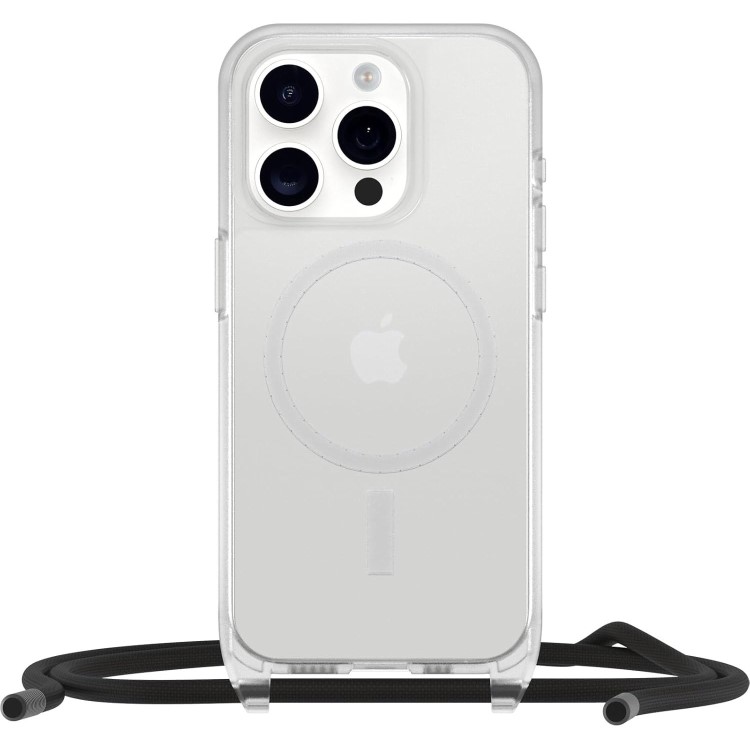 OtterBox React Series Necklace Phone Case MagSafe Case for iPhone 15 Pro Clear
