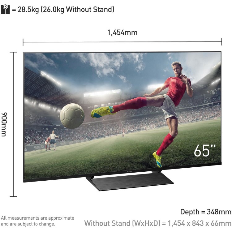 Panasonic JX850 65 Inch 4K HDR Atmos AI Processor Smart TV