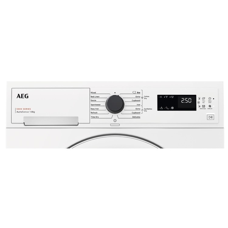 AEG 5000 Series AutoSense® 8kg Heat Pump Tumble Dryer - White