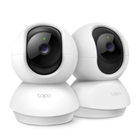 TP-Link PanTilt Home Security Wi-Fi 1080p CCTV Camera White 2 Pack