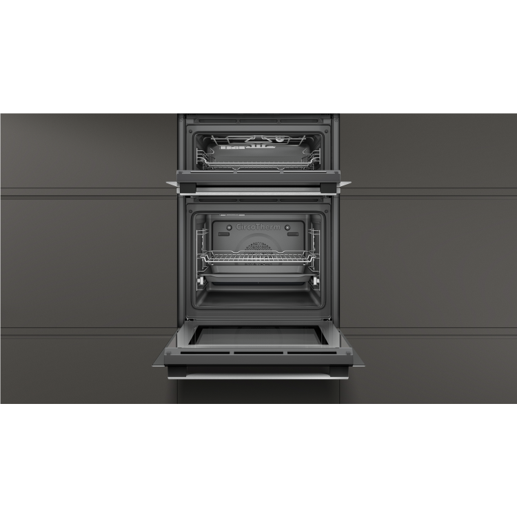 Refurbished Neff N50 U1ACI5HN0B 60cm Double Built In Electric Oven With Catalytic Cleaning Stainless Steel