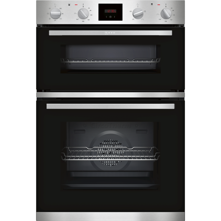 Neff U1HCC0AN0B 5 Function Electric Built In Double Oven With LCD Display - Stainless Steel