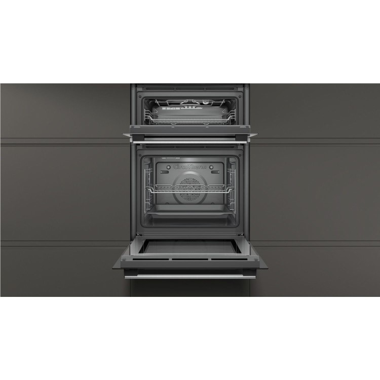 Neff U1HCC0AN0B 5 Function Electric Built In Double Oven With LCD Display - Stainless Steel
