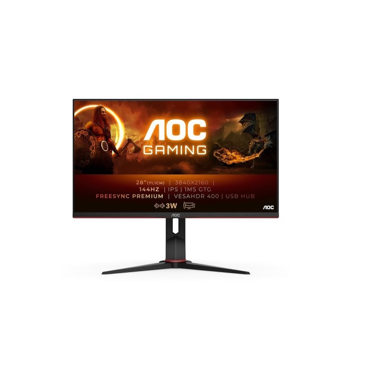 AOC U28G2XU/BK 28" 4K UHD 28" IPS Gaming Monitor