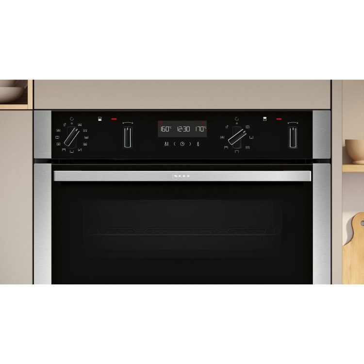 Neff N50 U2ACH7AN7B Built-In Double Oven - Stainless Steel