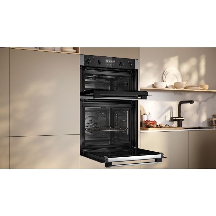 Neff N50 U2ACH7AN7B Built-In Double Oven - Stainless Steel