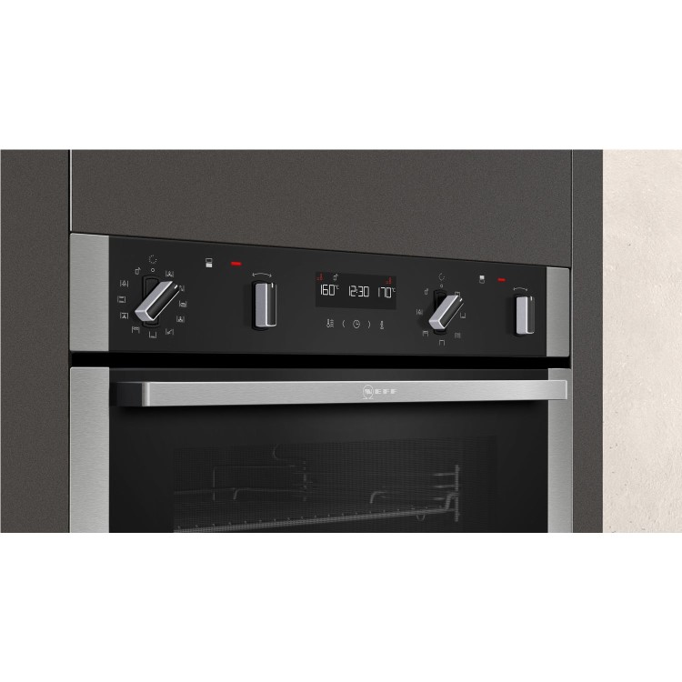 Refurbished Neff N50 U2ACM7HH0B 60cm Double Built In Electric Oven