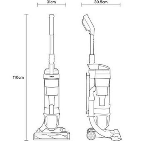 Vax Mach Air Upright Vacuum Cleaner - Grey & Purple