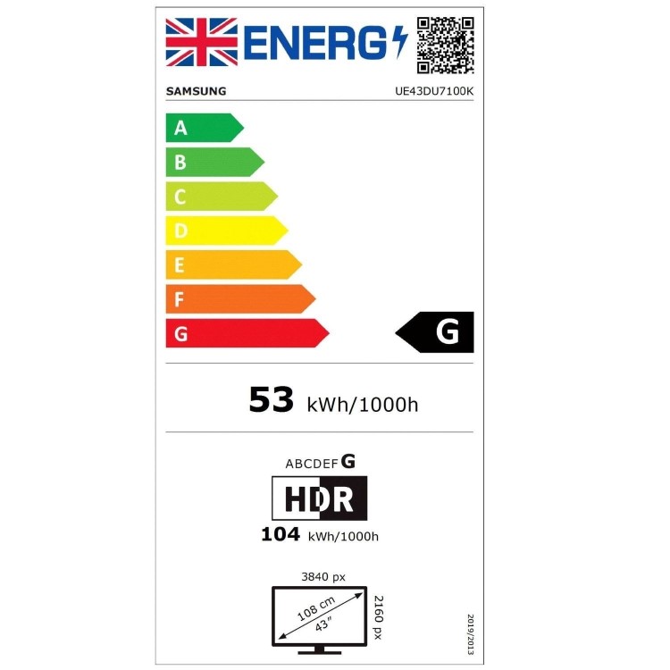 Refurbished Samsung Crystal 43" 4K Ultra HD with HDR10+ Freeview LED Smart TV