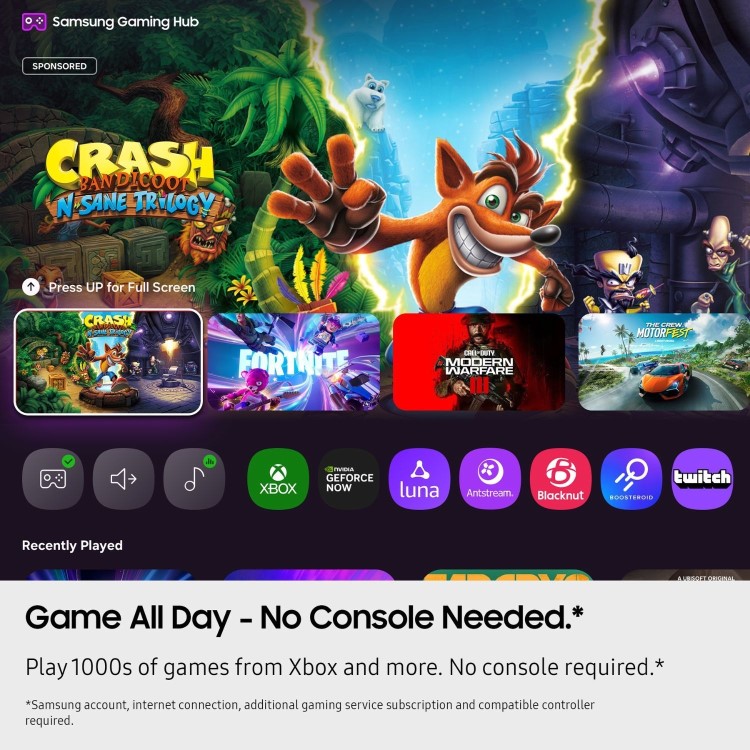 Ex Display - Samsung UE43U8020FKXXU 43" Crystal UHD – 4K Ultra HD HDR Smart TV with Tizen OS