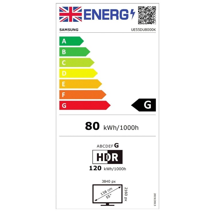 Refurbished Samsung Crystal 55" 4K Ultra HD with HDR10+ Freeview LED Smart TV