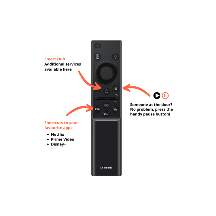 Refurbished Samsung Crystal DU7100 65" 4K Ultra HD with HDR10+ LED Smart TV