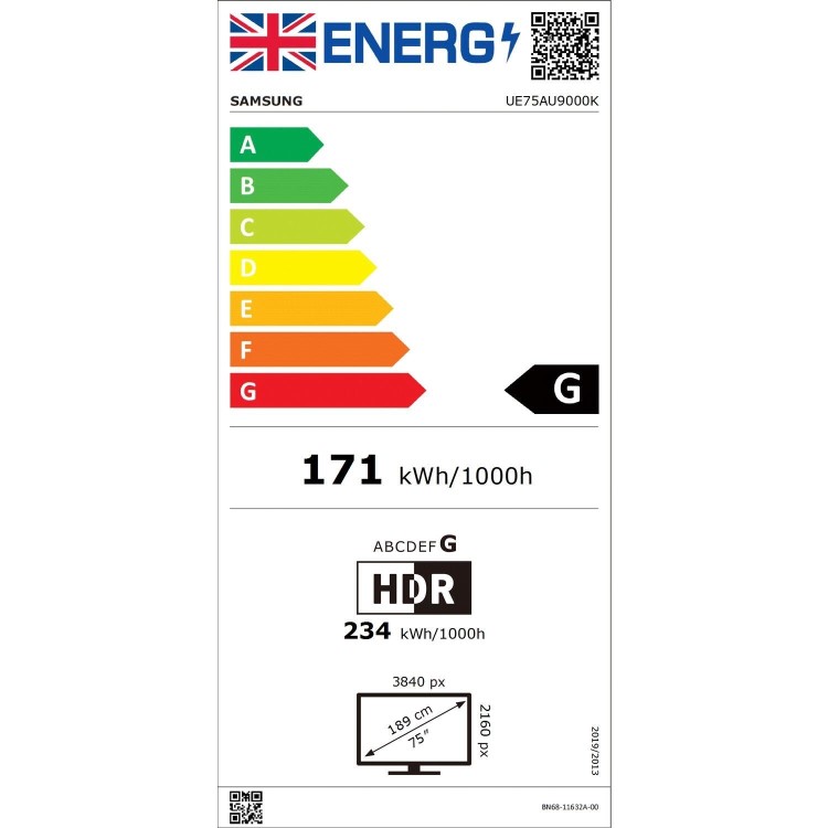 Refurbished Samsung 75" 4K Ultra HD with HDR10+ LED Freesat HD Smart TV