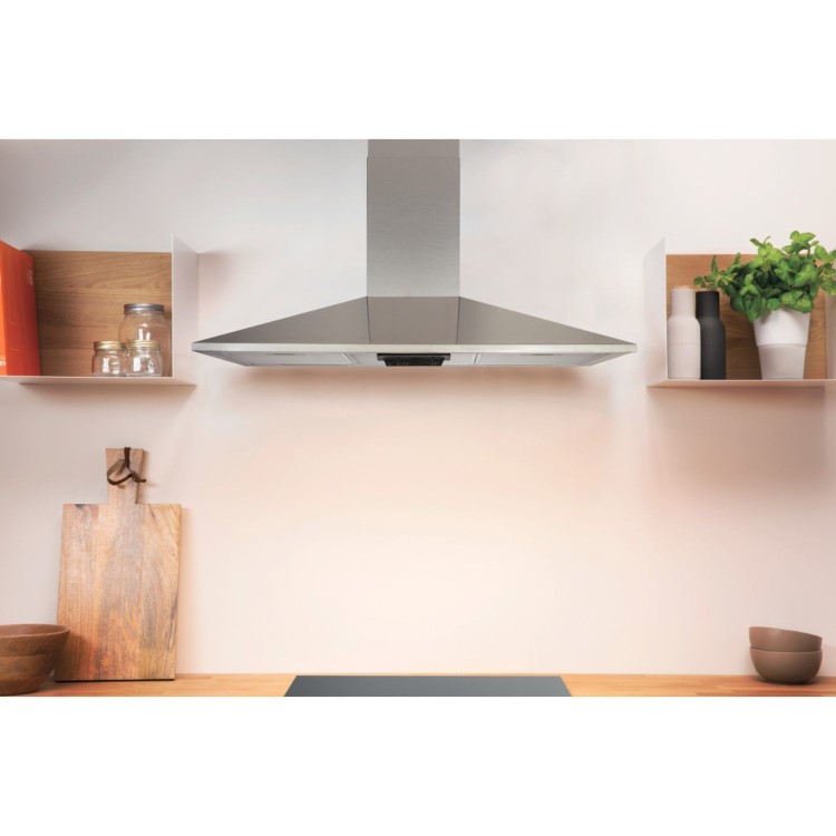 Indesit 60cm Chimney Hood - Silver
