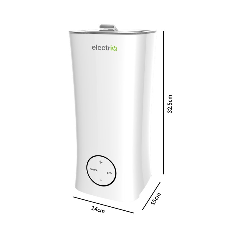 Refurbished electriQ 2L Cool Mist Humidifier and Aroma Diffuser with Ambient Light and up to 10 hours