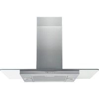 Refurbished Hotpoint UIF93FLBX 90cm Flat Glass Island Cooker Hood Stainless Steel