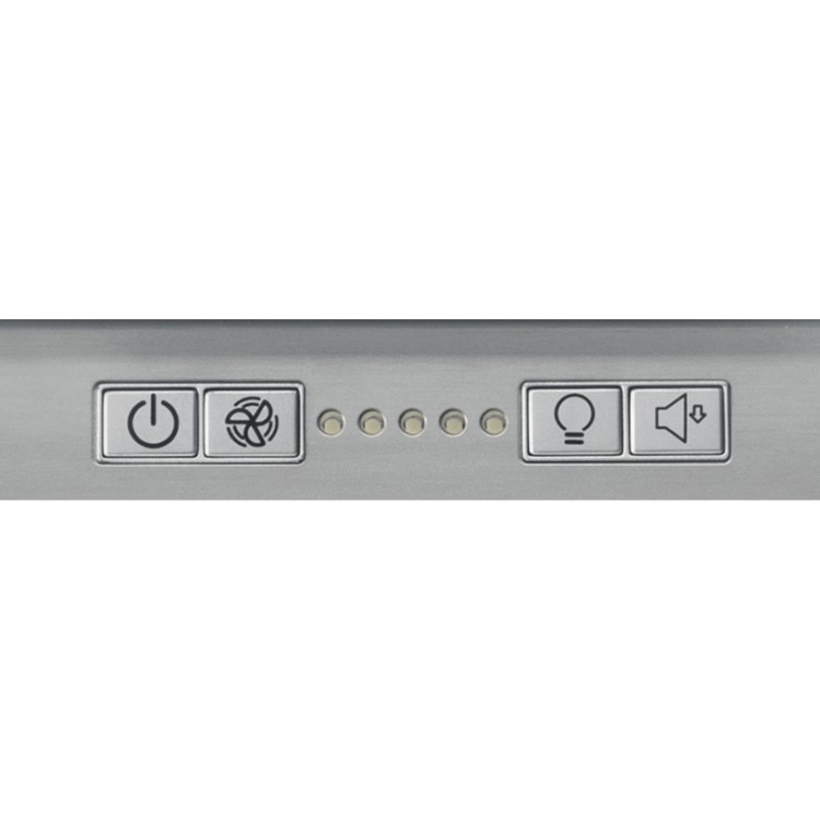 Refurbished Hotpoint UIF93FLBX 90cm Flat Glass Island Cooker Hood Stainless Steel