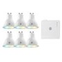 Hive Active Light Cool to Warm White with GU10 Spotlight Ending & Hub -  6 Pack