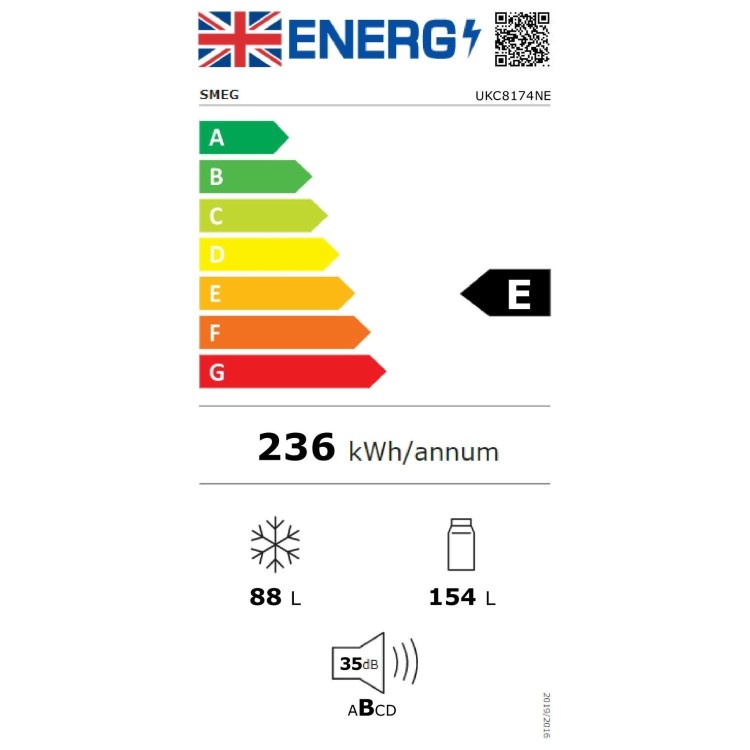 Smeg 264 Litre 50/50 Integrated Fridge Freezer