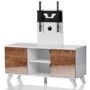 UK-CF Madrid TV Stand with TV Bracket for up to 52" TVs - White/Oak