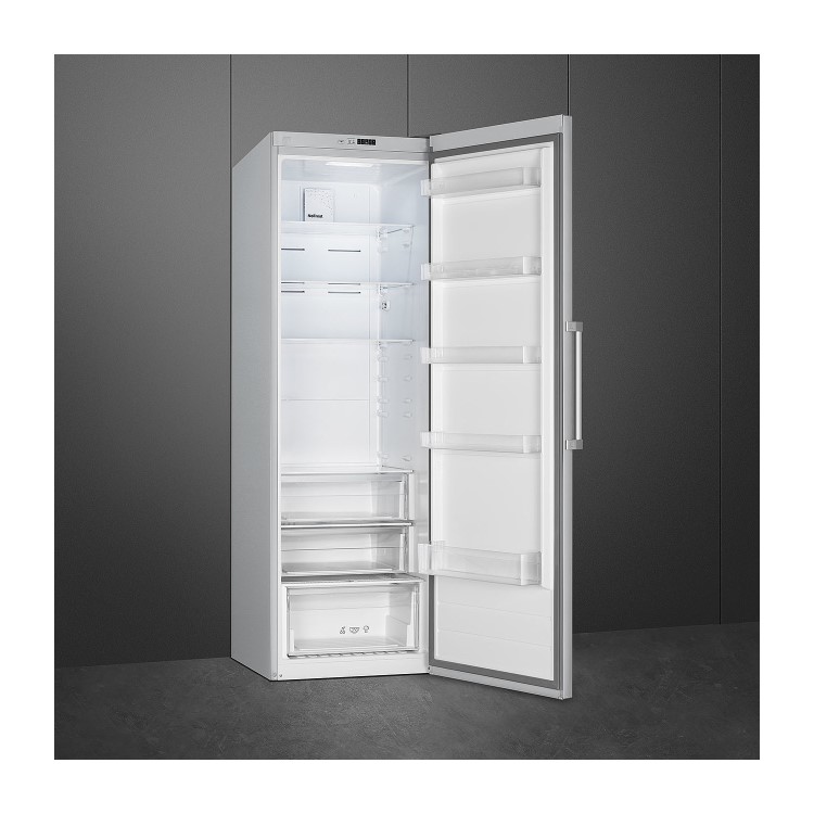 Refurbished Smeg UKFS18EV2HX 390 Litre Freestanding Larder Fridge - Stainless Steel