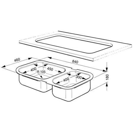 Double Bowl Chrome Stainless Steel Kitchen Sink - Smeg