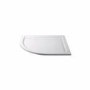 ALMOST PERFECT - 1000x800mm Left Hand Offset Quadrant Shower Tray 45mm - White Acrylic Stone Resin - Pearl