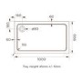 1000x900mm Rectangular Shower Tray – Low Profile 45mm – Stone Resin – White – Pearl