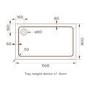 1100x800mm Rectangular 45mm White Stone Resin Shower Tray – Pearl
