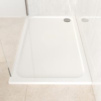1500x900mm Rectangular 45mm White Stone Resin Shower Tray – Pearl