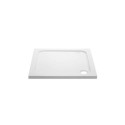 A1/UNBD76100 GRADE A1 - 760x760mm White Acrylic Capped Stone Resin Square Shower Tray 45mm - Pearl