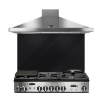 Rangemaster 107480 90cm Glass Splashback Black