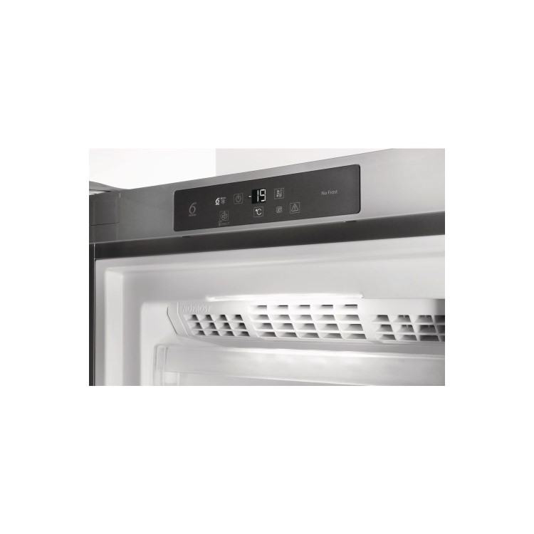 Whirlpool 270 Litre Freestanding Upright Freezer 188cm Tall Frost Free 60cm Wide - Stainless Steel