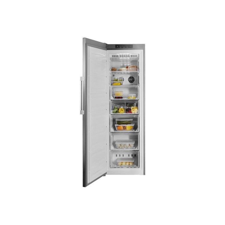 Whirlpool UW8F2CXLSB Frost Free 260L Freestanding Freezer - Silver Optic Inox