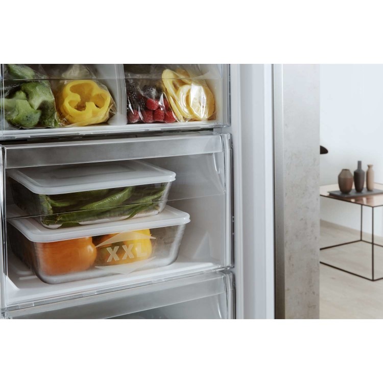Whirlpool UW8F2CXLSB Frost Free 260L Freestanding Freezer - Silver Optic Inox