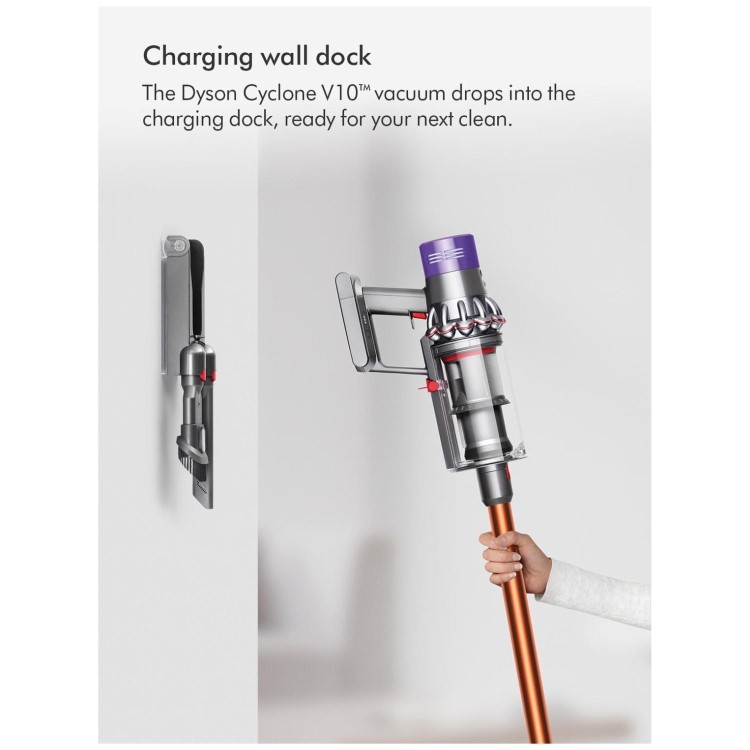 Dyson Cyclone V10 Submarine Cordless Vacuum Cleaner Nickel Copper – Wet & Dry Vacuum 150AW Suction 60 Min Runtime Motorbar Head