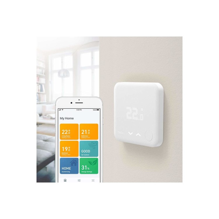 GRADE A1 - Tado Smart Thermostat Starter Kit V3+ with 2 Add-on Smart Radiator Thermostats - White