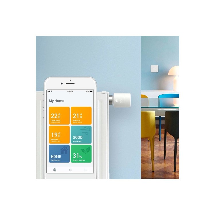 GRADE A1 - Tado Smart Thermostat Starter Kit V3+ with 2 Add-on Smart Radiator Thermostats - White